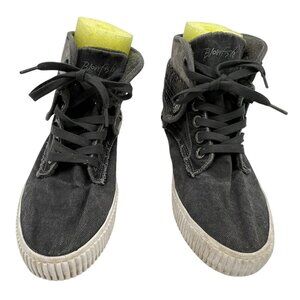 Blowfish Malibu  Womens High Top Sneakers 10.5 inch Black Denim Casual Lace Up